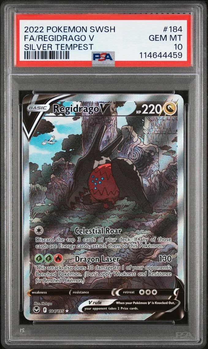 Regidrago V, Sword & Shield Silver Tempest, PSA 10