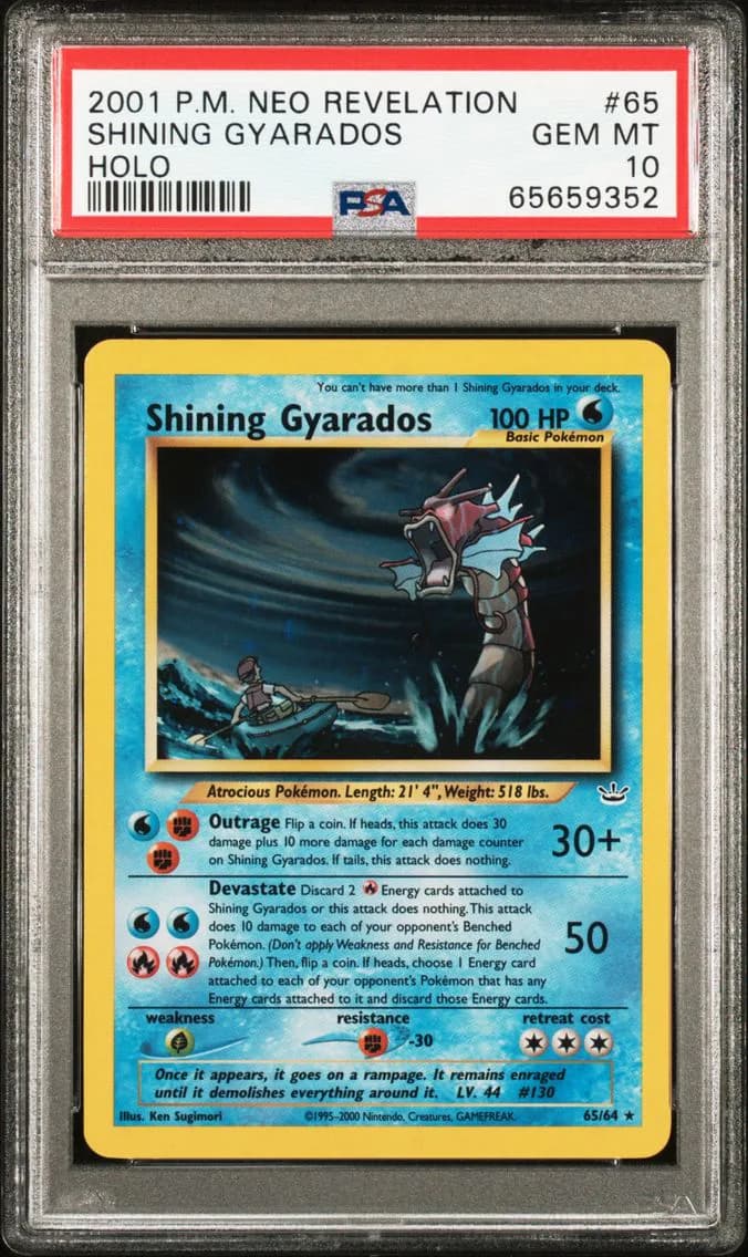 Shining Gyarados-Holo, Neo Revelation, PSA 10