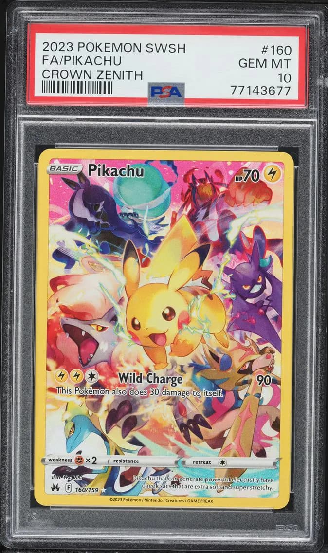 Pikachu, Sword and Shield Crown Zenith, PSA 10