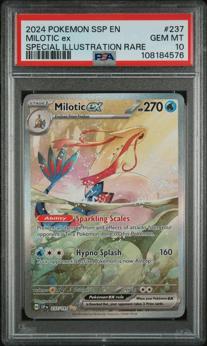Milotic EX, Surging Sparks, PSA 10