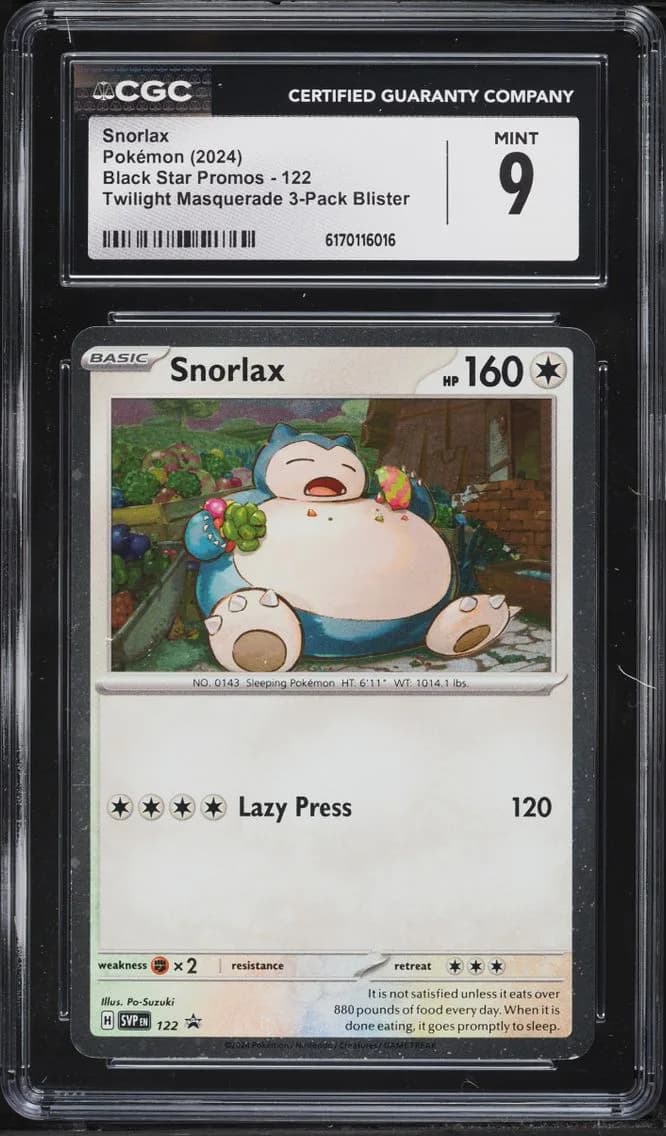 Snorlax, Black Star Promos - Scarlet & Violet SVP EN, CGC 9
