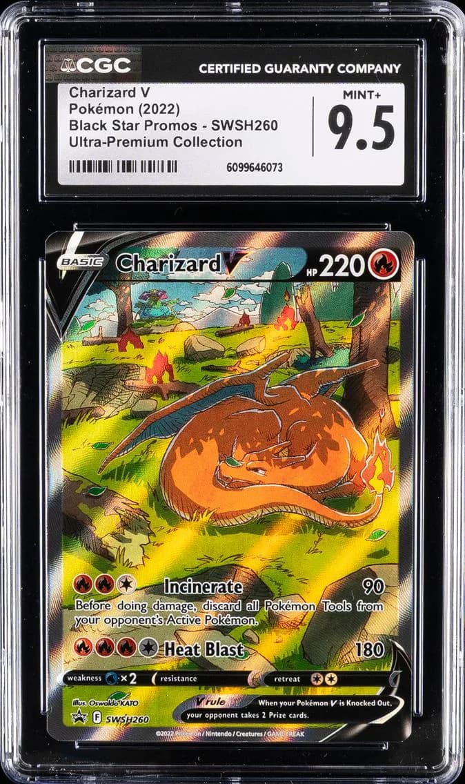 Charizard V, Black Star Promos - Sword & Shield, CGC 9.5