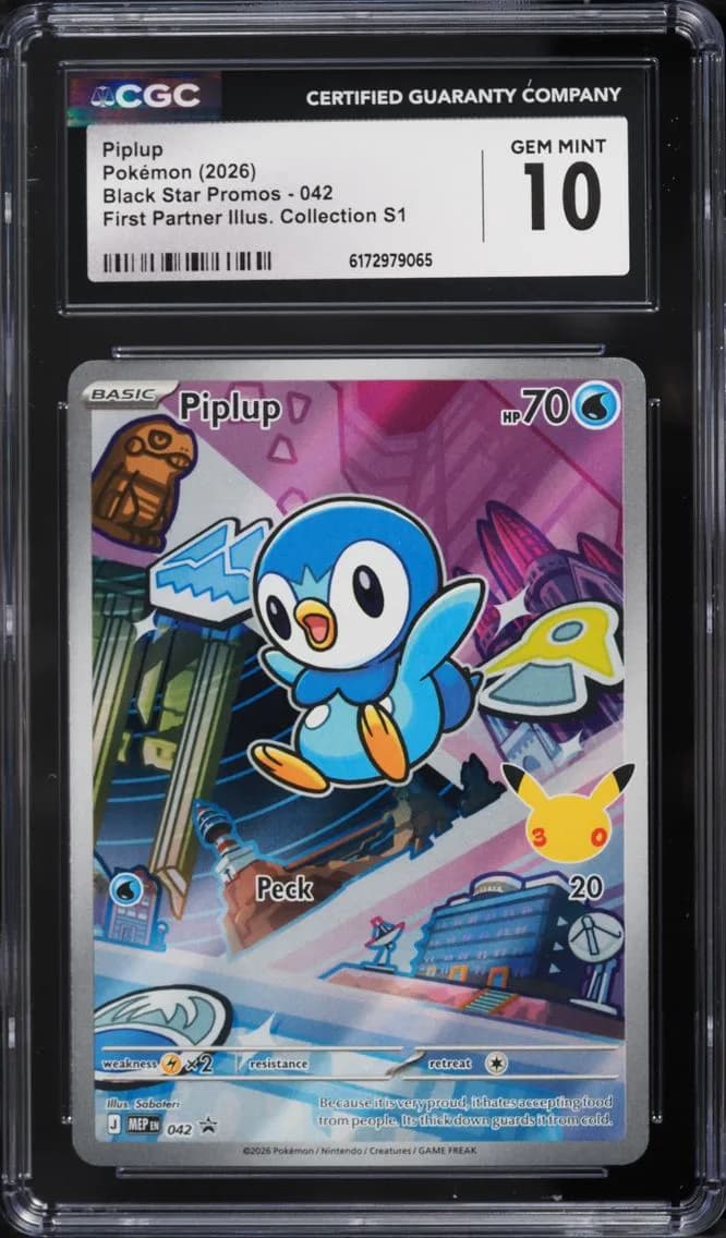 Piplup, Black Star Promos - Mega Evolution MEP EN, CGC 10