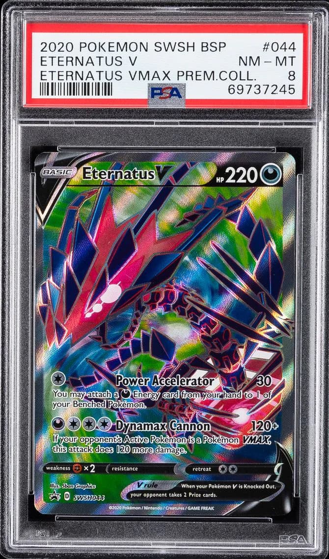 Eternatus V, Swsh Black Star Promo, PSA 8