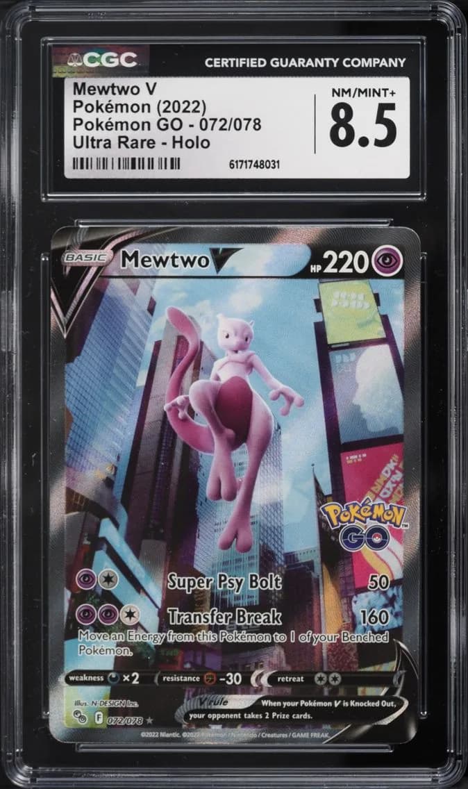 Mewtwo V, Pokémon GO, CGC 8.5
