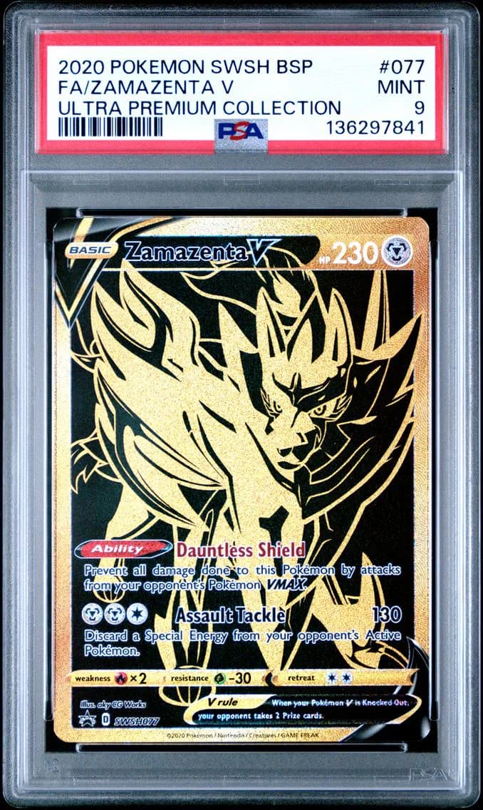 Zamazenta V, Swsh Black Star Promo, PSA 9