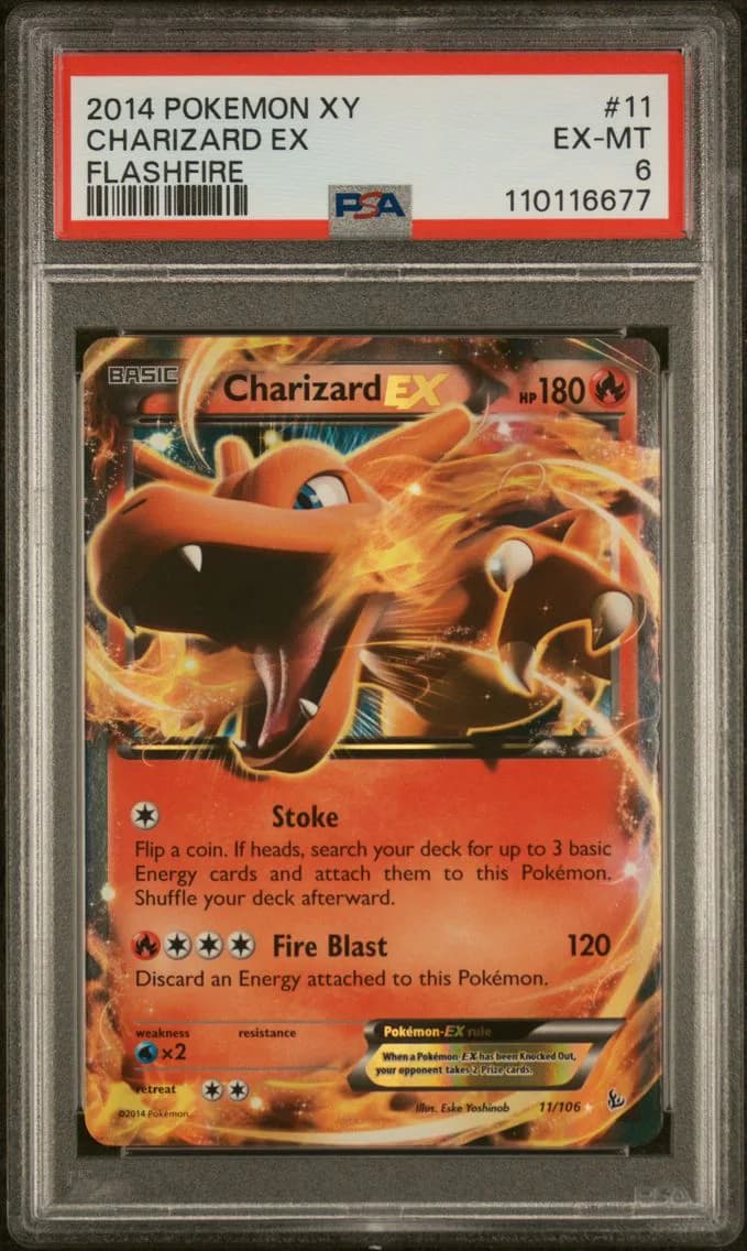 Charizard EX, XY Flashfire, PSA 6