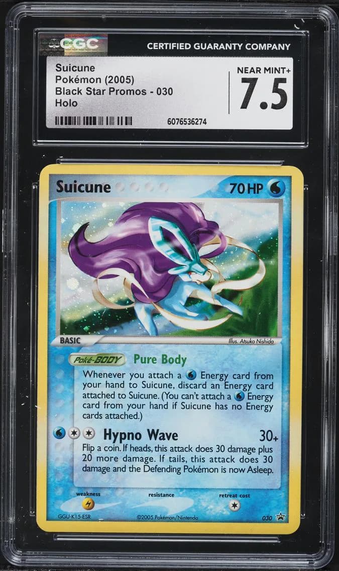 Suicune, Black Star Promos - Nintendo, CGC 7.5