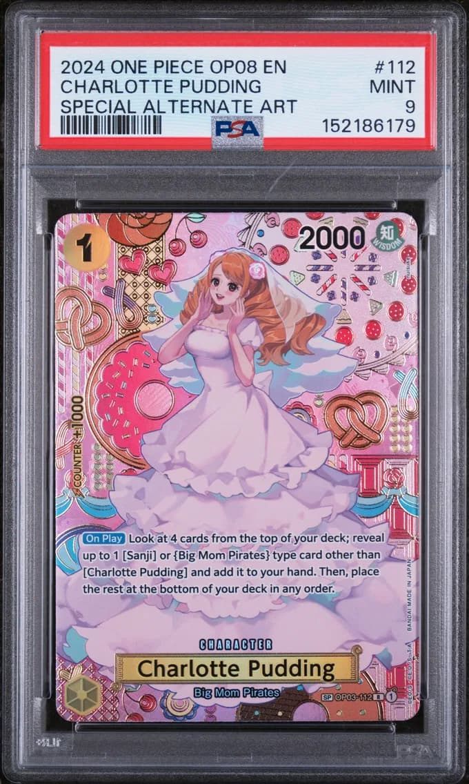 Charlotte Pudding, One Piece OP08-Two Legends, PSA 9