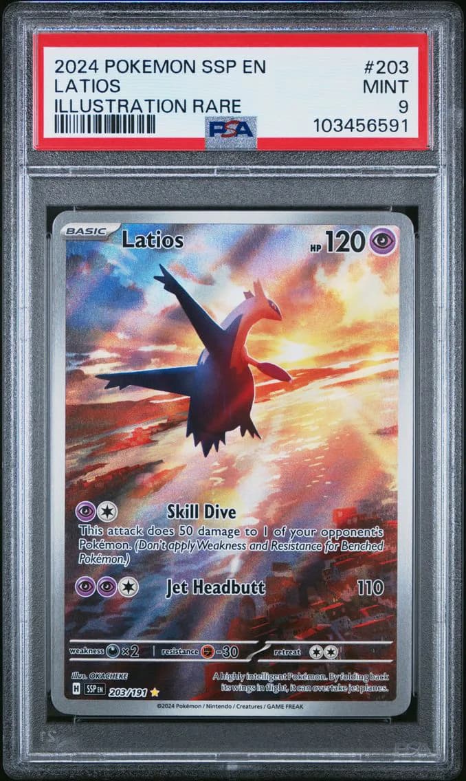 Latios, Surging Sparks, PSA 9