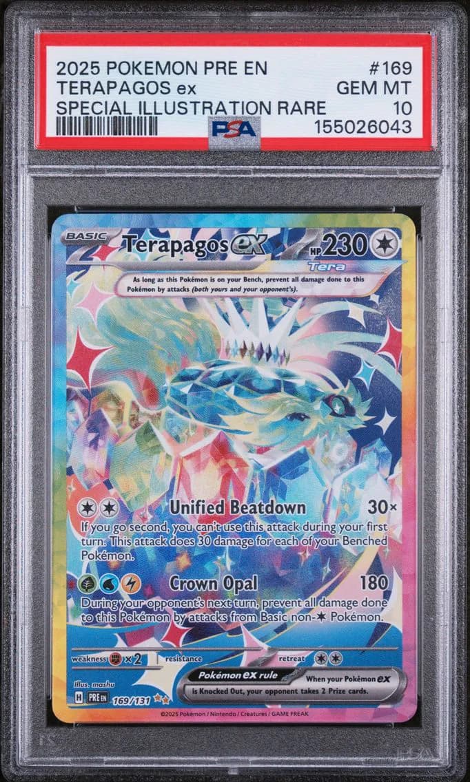 Terapagos EX, Prismatic Evolutions, PSA 10