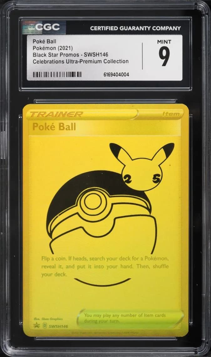 Poke Ball, Black Star Promos - Sword & Shield, CGC 9