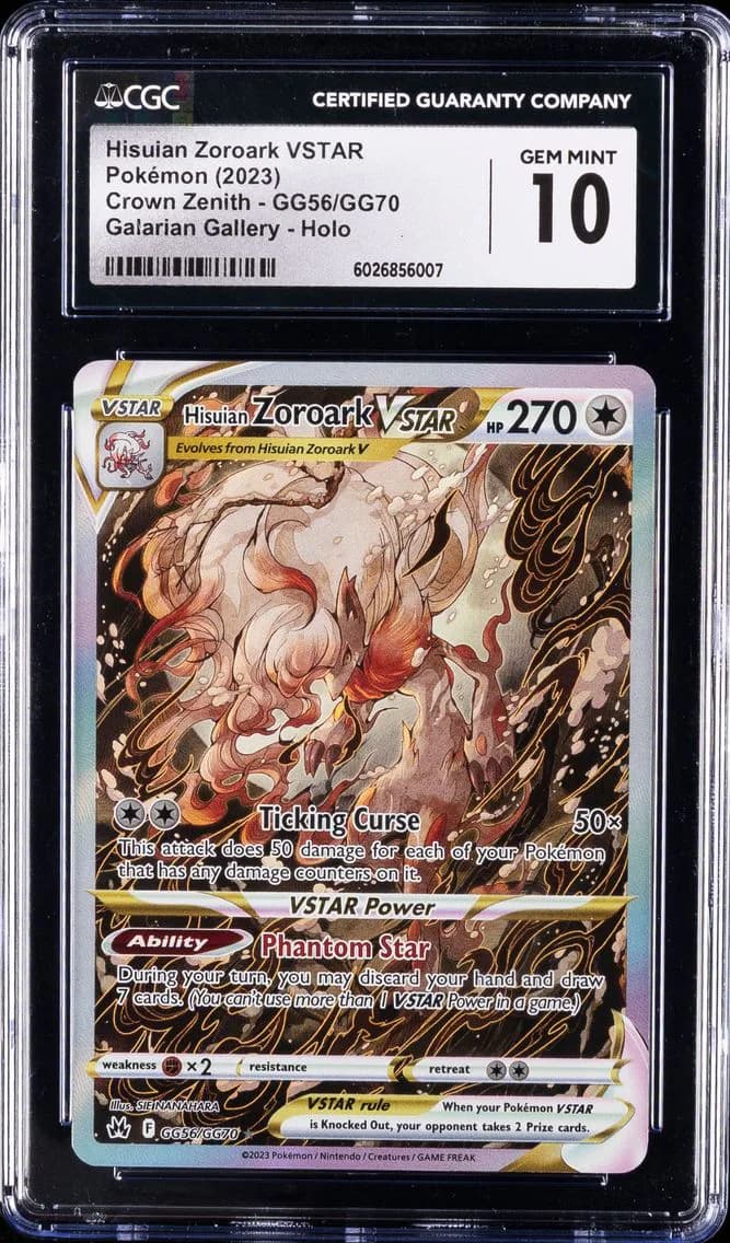 Hisuian Zoroark VSTAR, Crown Zenith, CGC 10