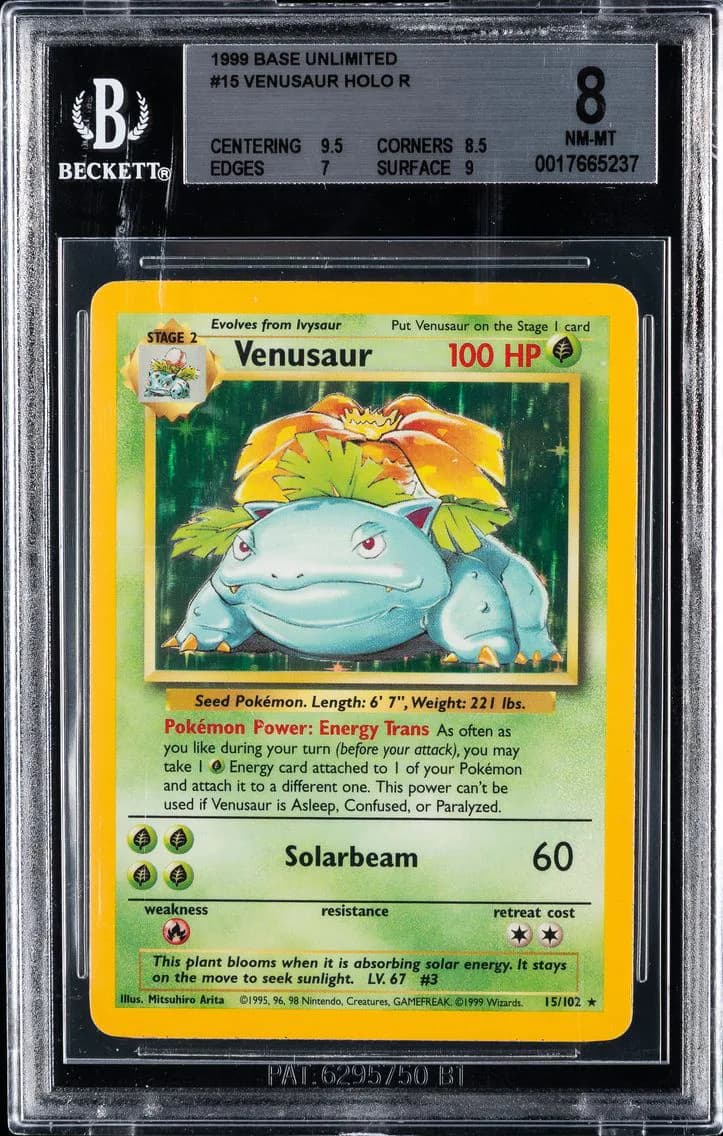 Venusaur-Holo, Base Unlimited, BGS 8