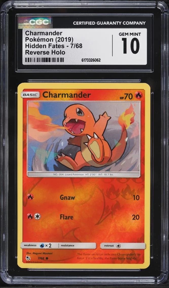 Charmander, Hidden Fates, CGC 10