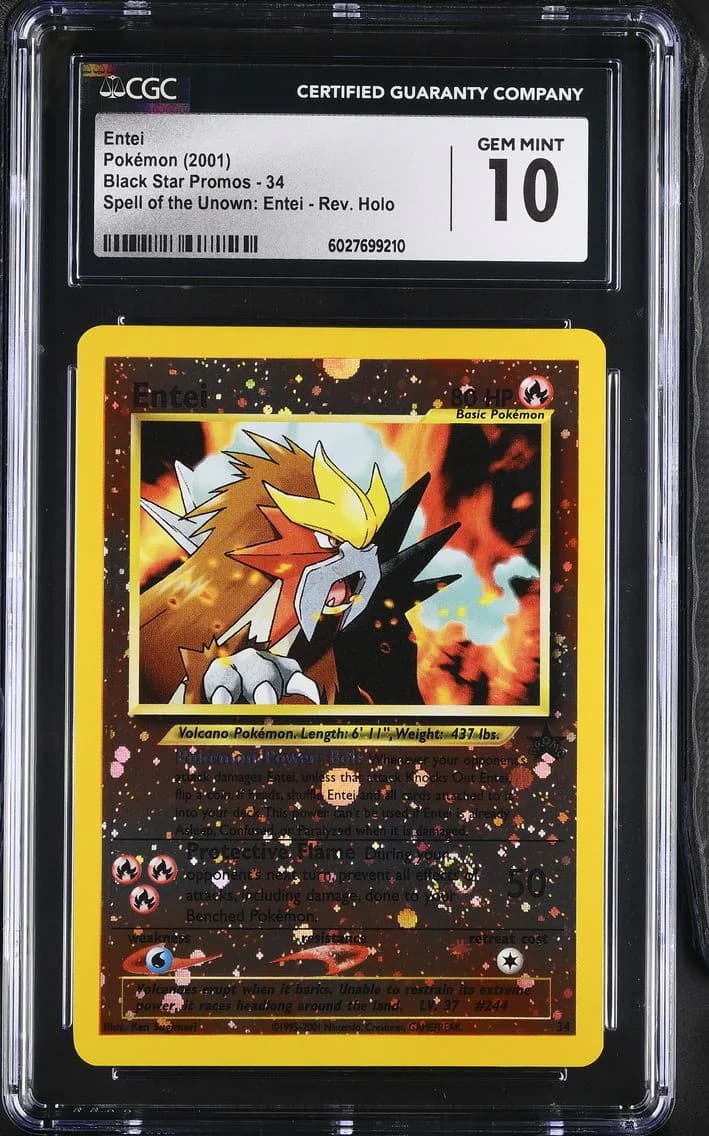Entei, Black Star Promos - WotC, CGC 10