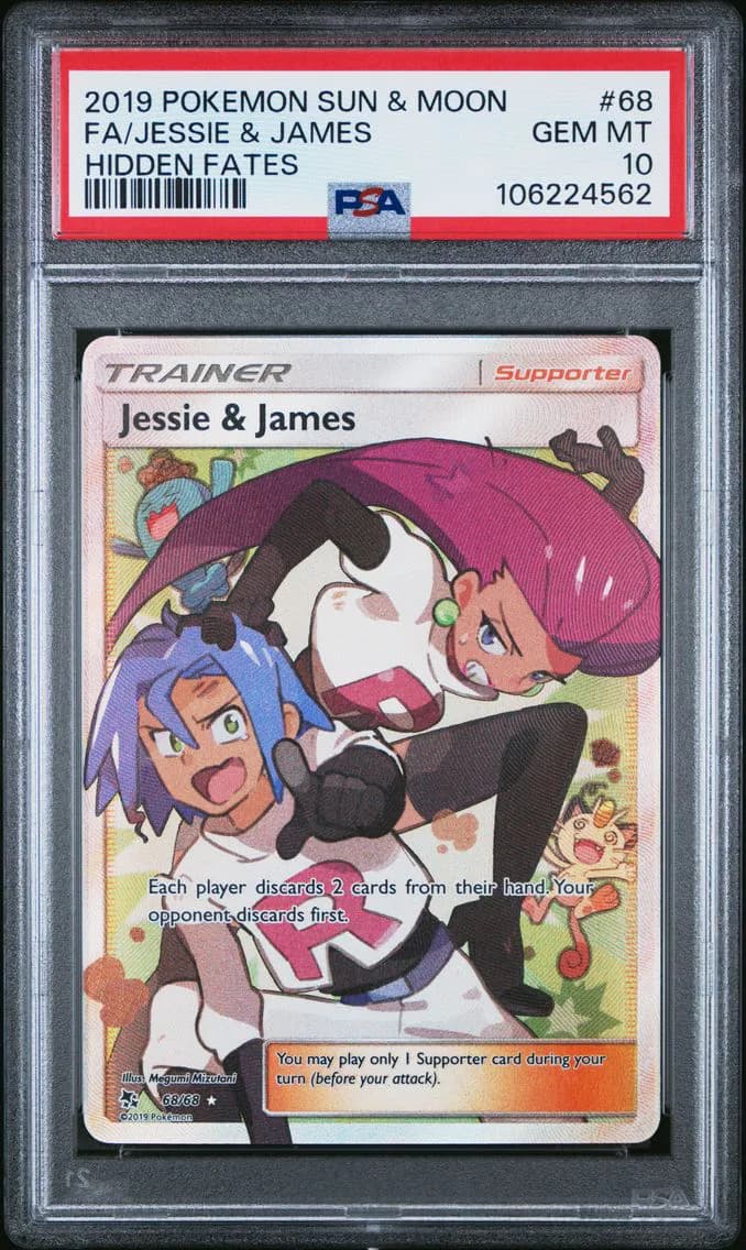 Jessie & James, Sun & Moon Hidden Fates, PSA 10