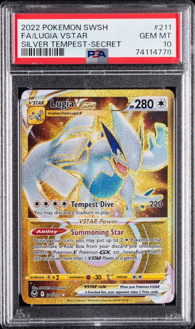 Lugia VSTAR, Sword & Shield Silver Tempest, PSA 10
