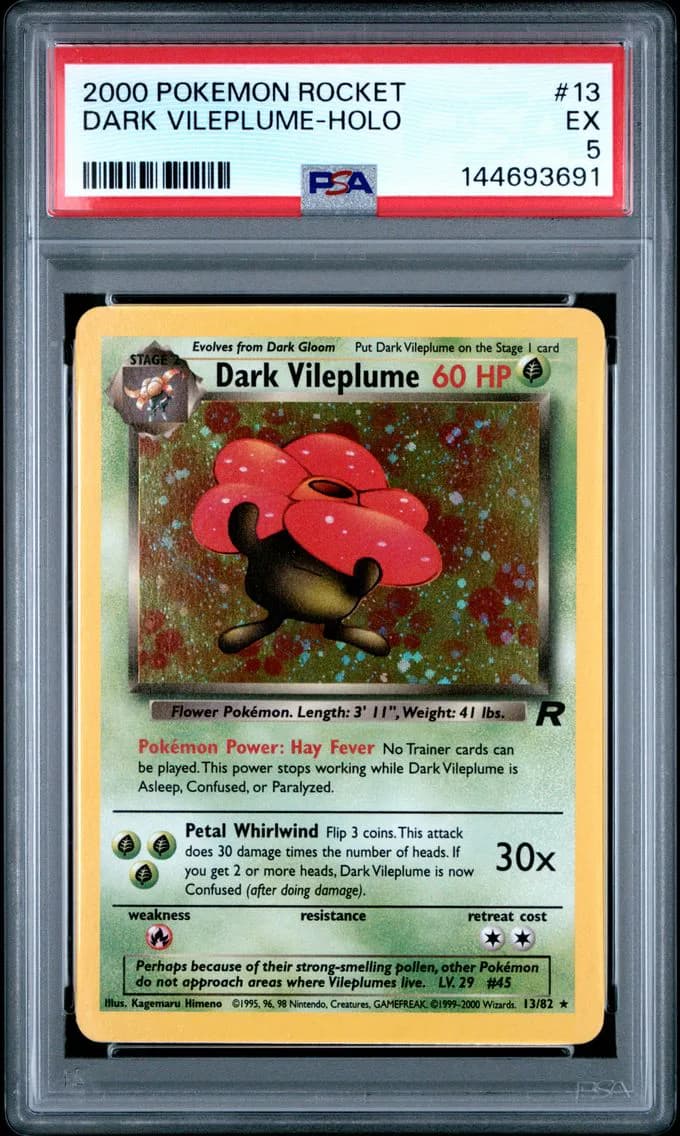 Dark Vileplume-Holo, Rocket, PSA 5