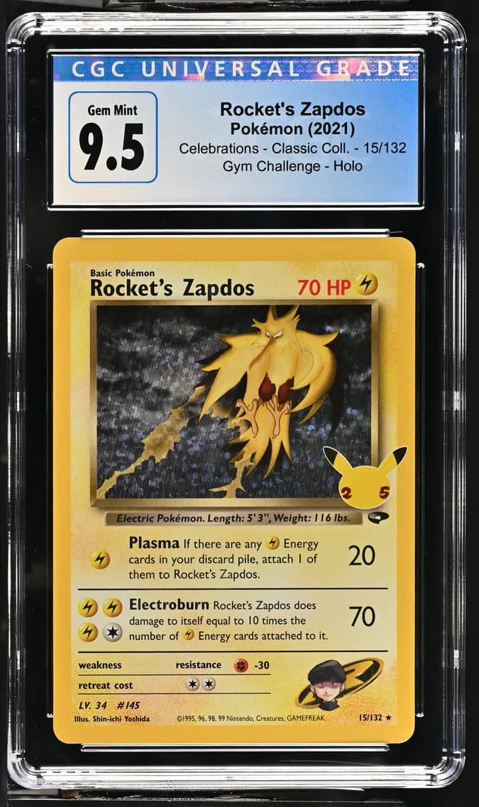 Rocket's Zapdos, Celebrations - Classic Collection, CGC 10