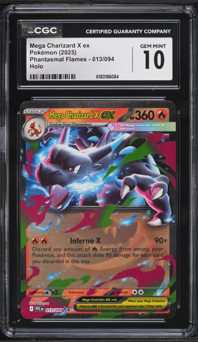 Mega Charizard X EX, Phantasmal Flames, CGC 10