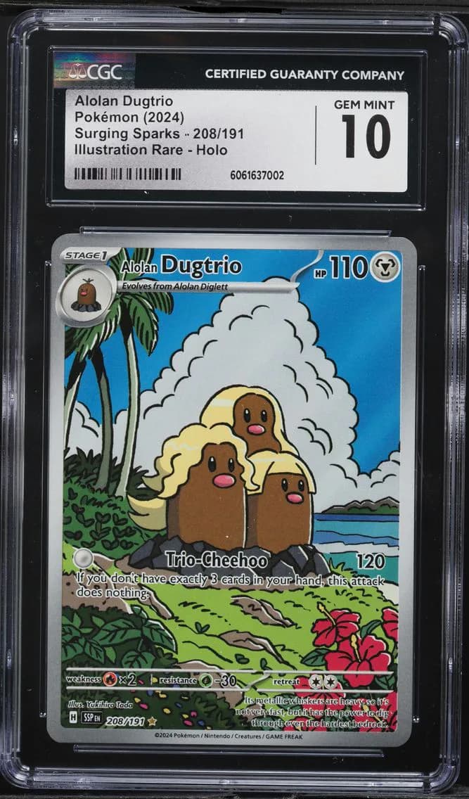 Alolan Dugtrio, Surging Sparks, CGC 10