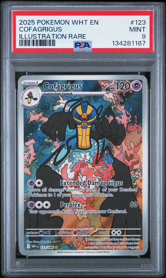 Cofagrigus, White Flare, PSA 9