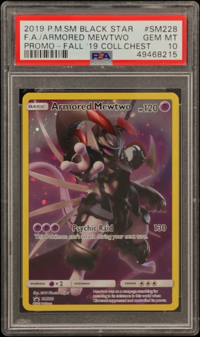 Armored Mewtwo, SM Black Star Promo, PSA 10