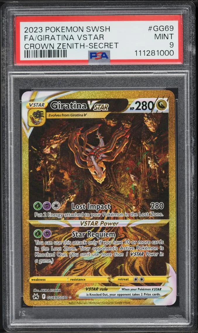 Giratina VSTAR, Sword and Shield Crown Zenith, PSA 9