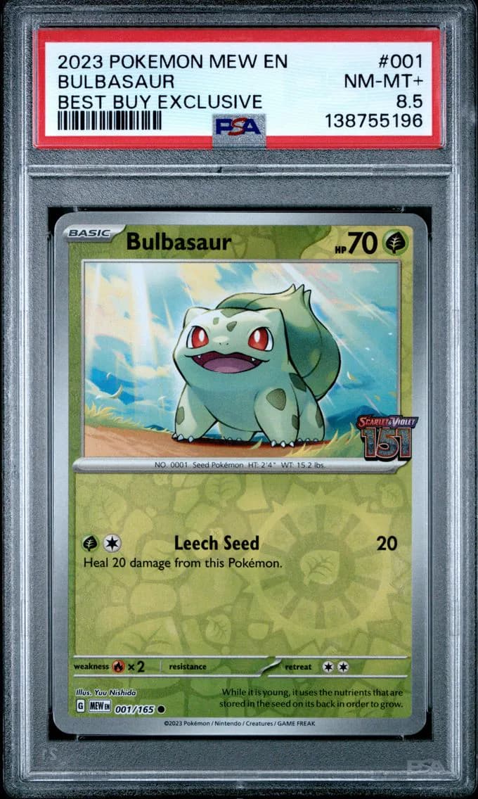 Bulbasaur, 151, PSA 8.5