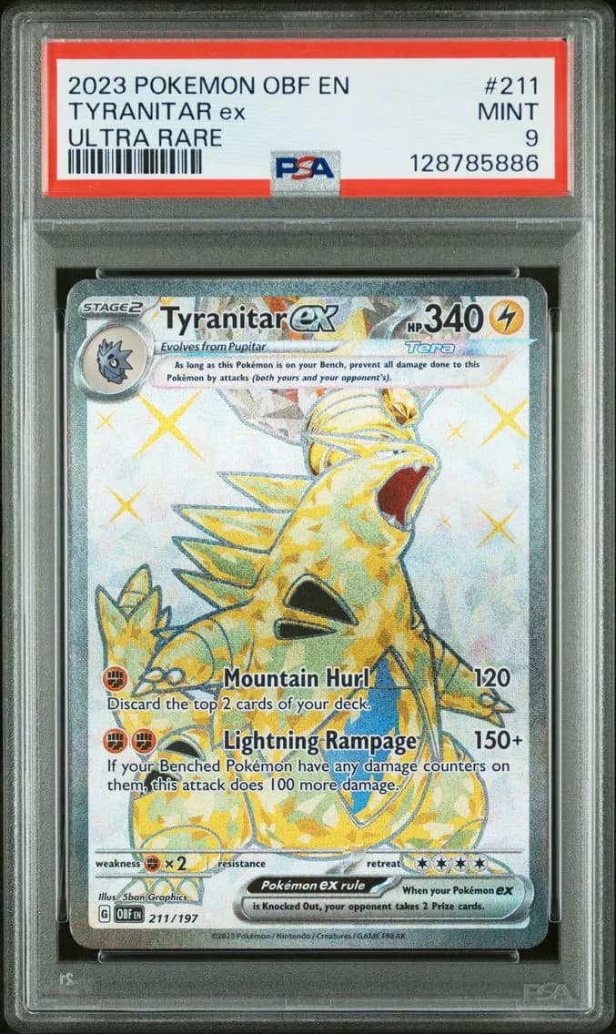 Tyranitar EX, Obsidian Flames, PSA 9