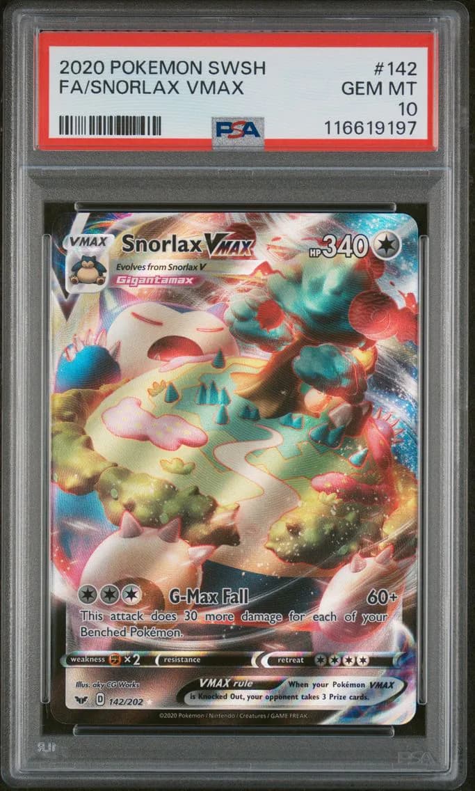 Snorlax VMAX, Sword & Shield, PSA 10