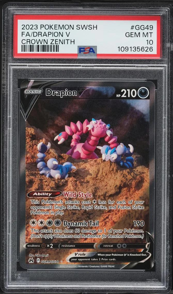 Drapion V, Sword and Shield Crown Zenith, PSA 10