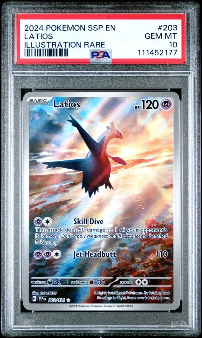 Latios, Surging Sparks, PSA 10