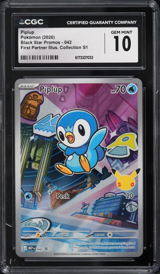 Piplup, Black Star Promos - Mega Evolution MEP EN, CGC 10
