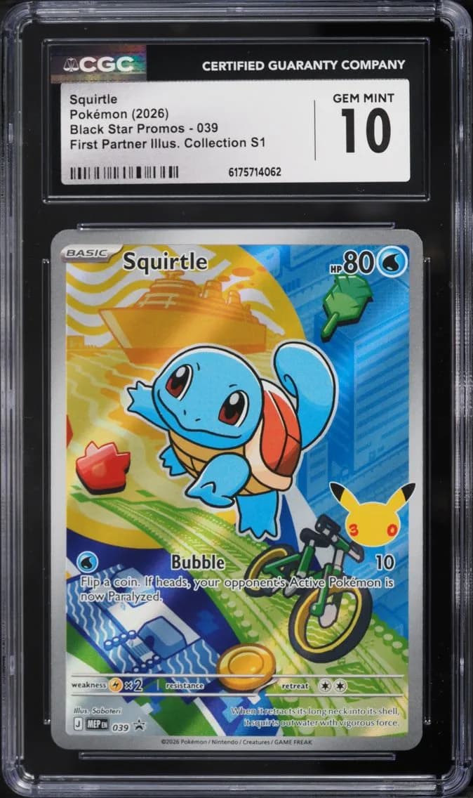 Squirtle, Black Star Promos - Mega Evolution MEP EN, CGC 10
