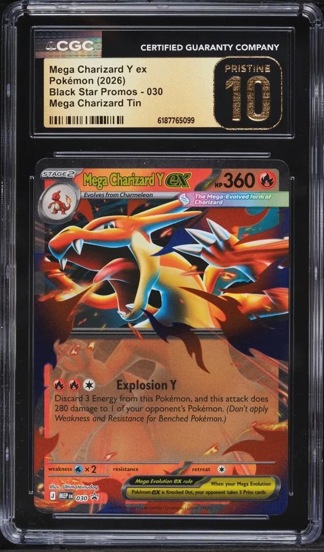 Mega Charizard Y EX, Black Star Promos - Mega Evolution MEP EN, CGC 10