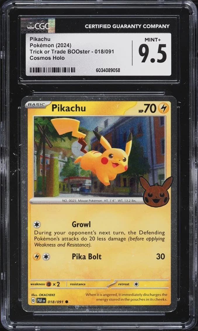 Pikachu, Trick or Trade BOOster (2024), CGC 9.5