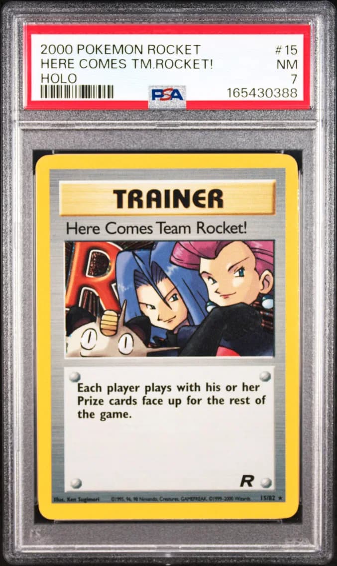 Here Comes Team Rocket!-Holo, Rocket, PSA 7