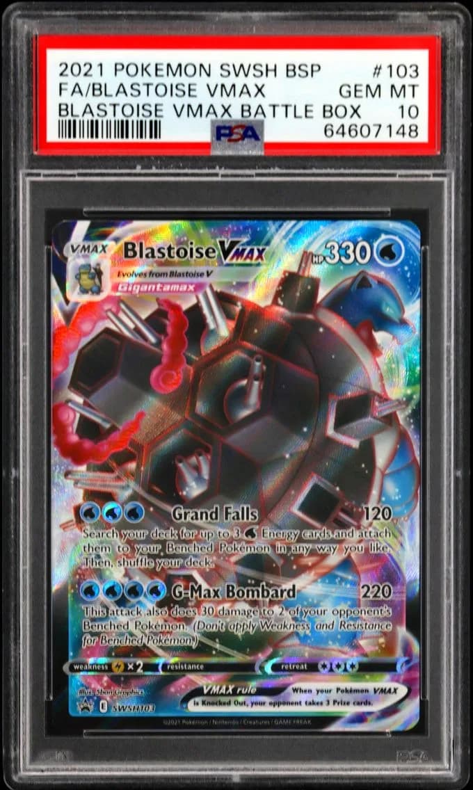 Blastoise VMAX, Swsh Black Star Promo, PSA 10