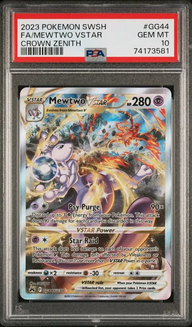 Mewtwo VSTAR, Sword and Shield Crown Zenith, PSA 10