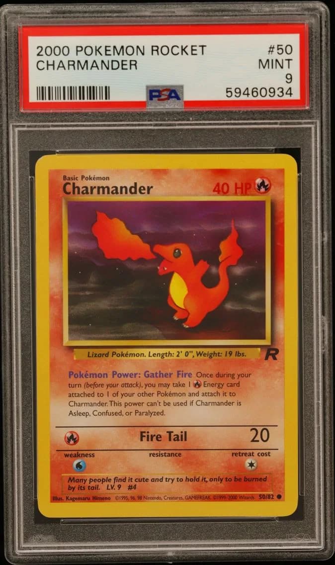 Charmander, Rocket, PSA 9