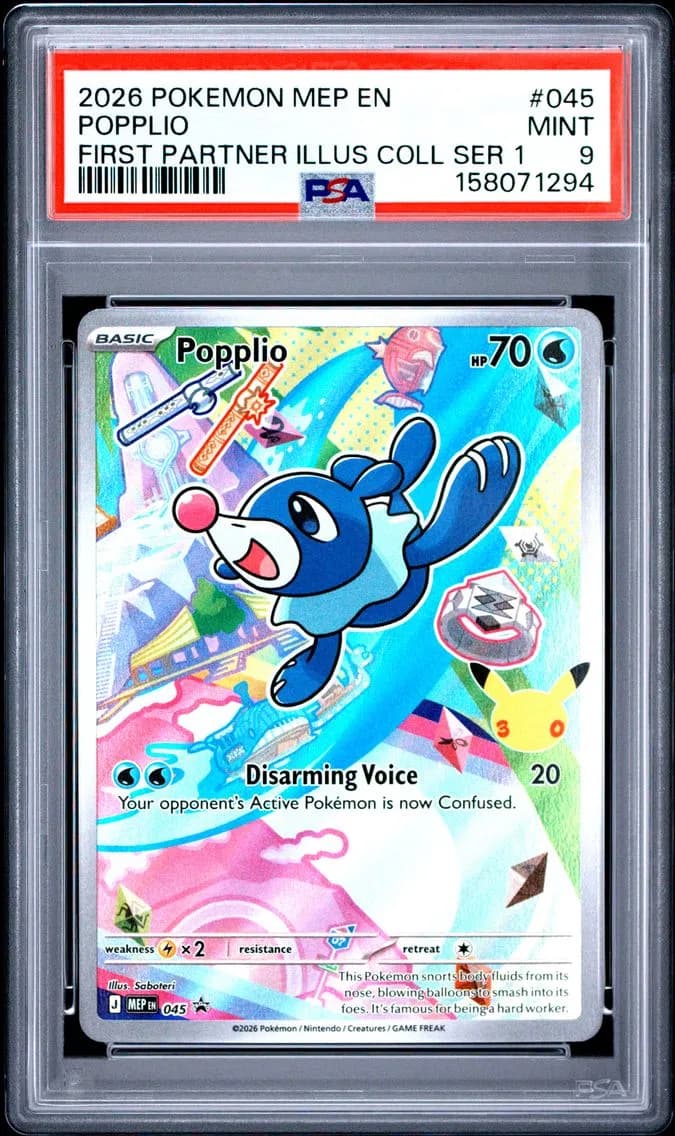 Popplio, Me Black Star Promo, PSA 9