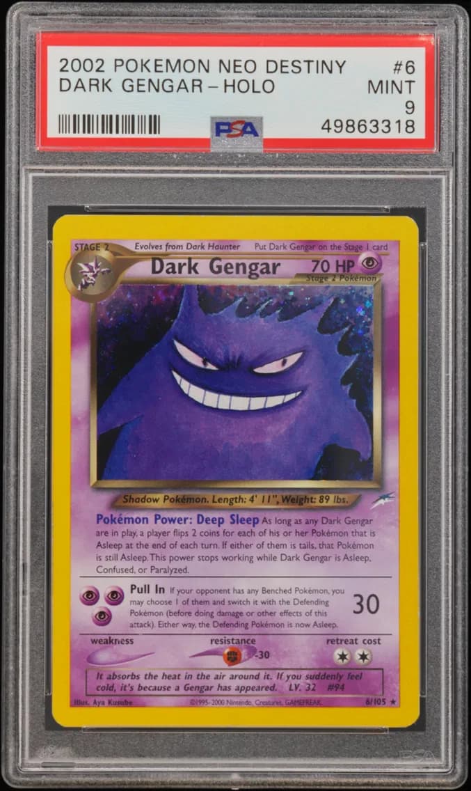 Dark Gengar-Holo, Neo Destiny, PSA 9