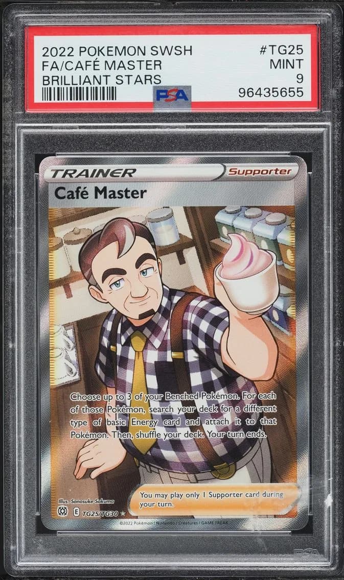 Cafe Master, Sword & Shield Brilliant Stars, PSA 9