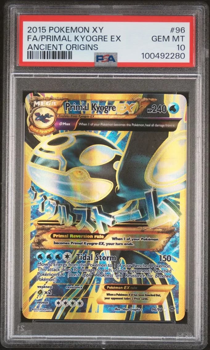 Primal Kyogre EX, XY Ancient Origins, PSA 10