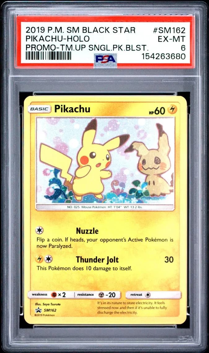 Pikachu-Holo, SM Black Star Promo, PSA 6