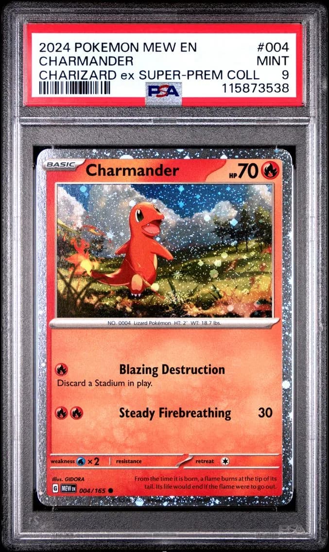 Charmander, 151, PSA 9