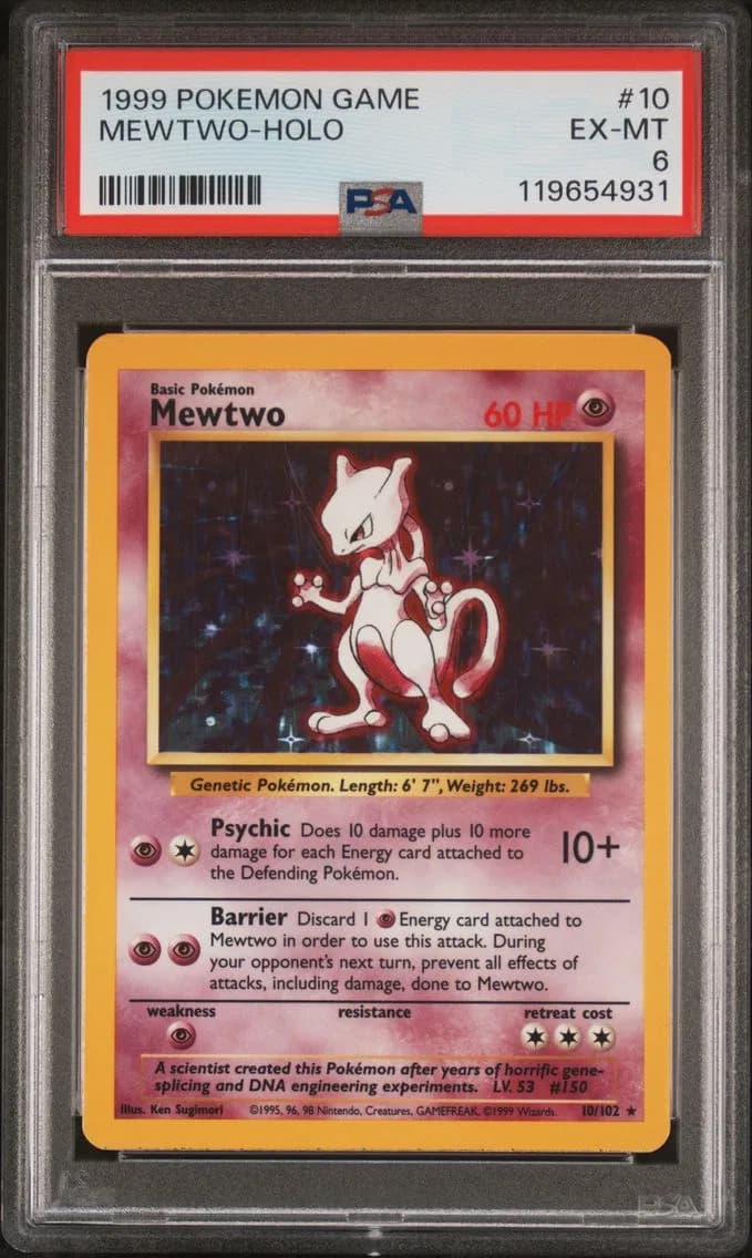 Mewtwo-Holo, Game, PSA 6