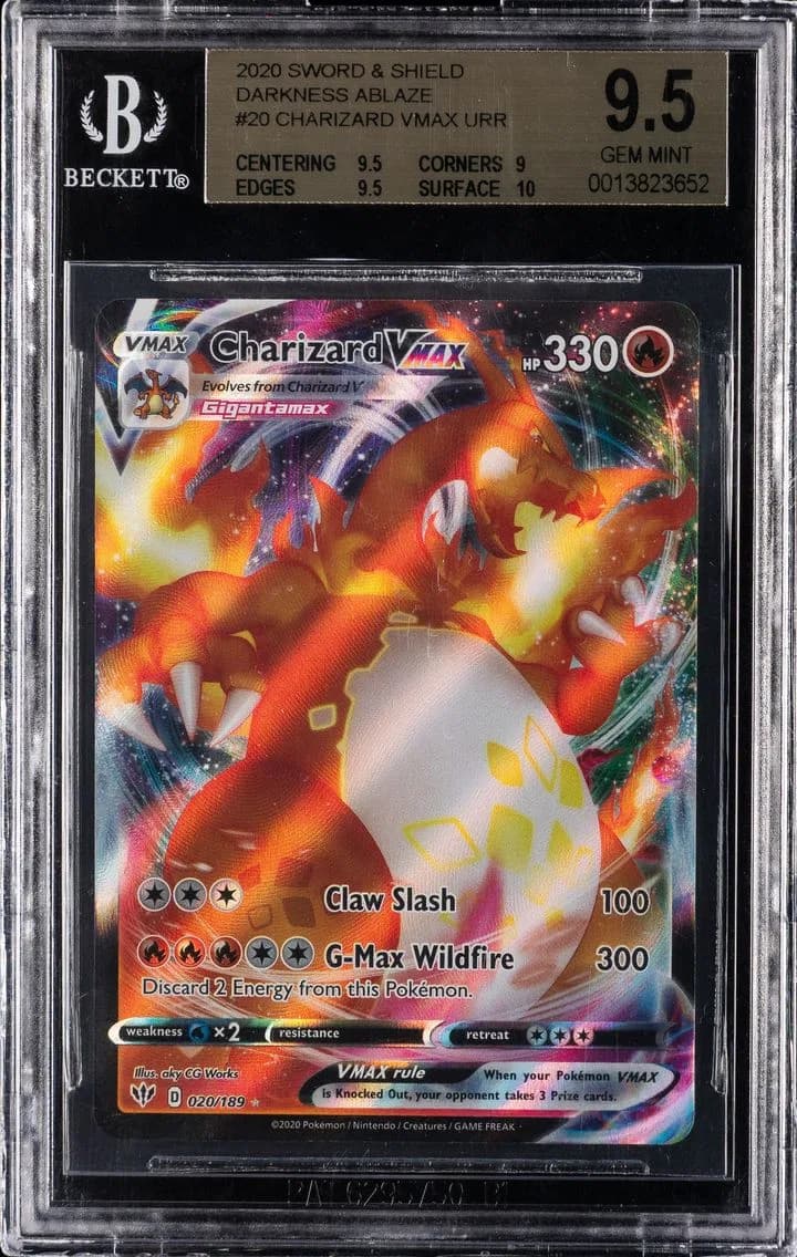 Charizard VMAX, Sword and Shield Darkness Ablaze, BGS 9.5